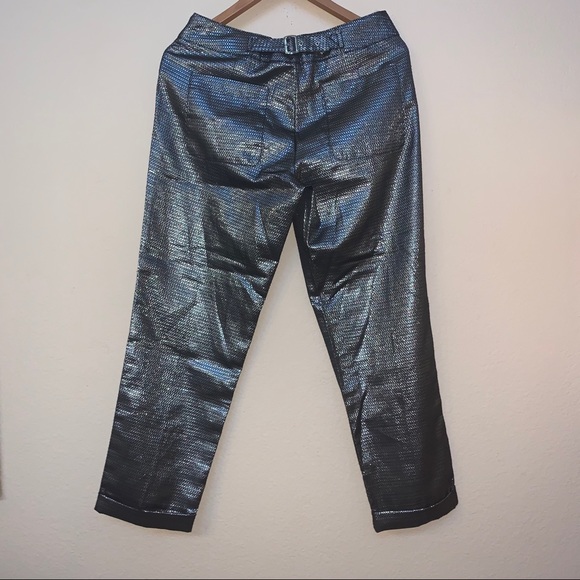 Harlyn Anthropologie Silver Cropped Cuffed Pants - Picture 6 of 15